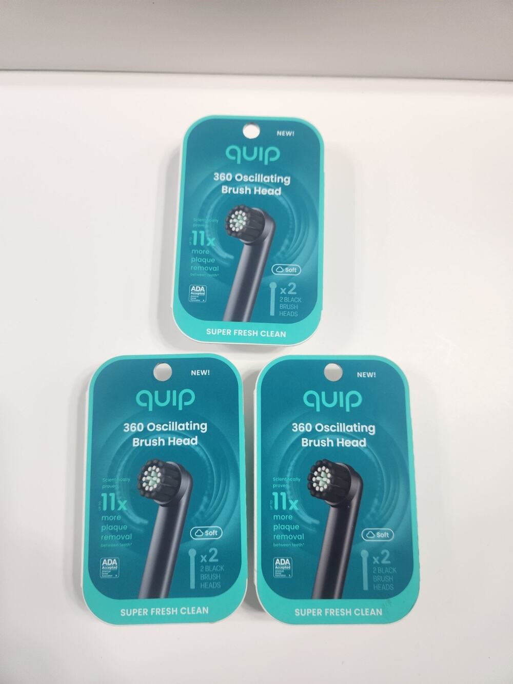 Electric Toothbrush Heads Refill Black Soft 6 Total Heads